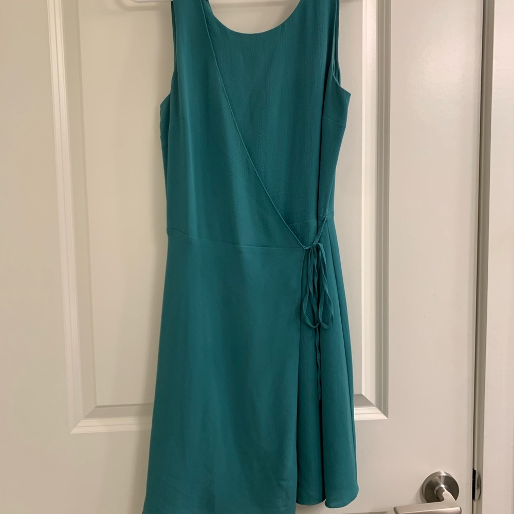 Teal wrap dress
